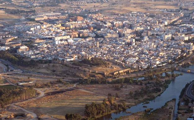 Vista aérea del casco urbano de Badajoz:: HOY/