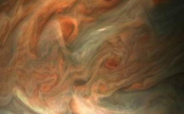 Imagen de Júpiter captada por la sonda Juno./