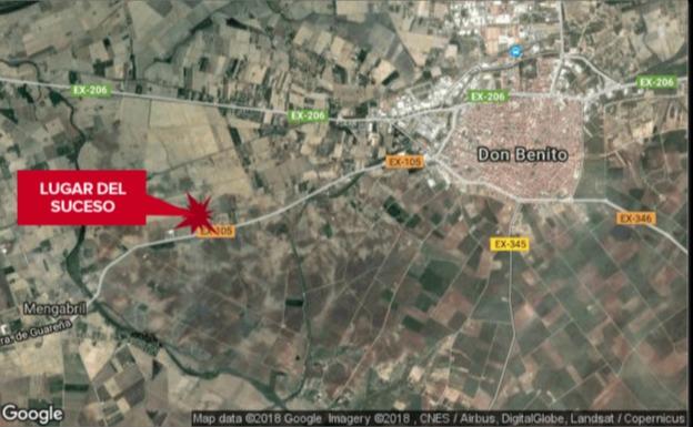 Dos mujeres heridas en un accidente cerca de Mengabril