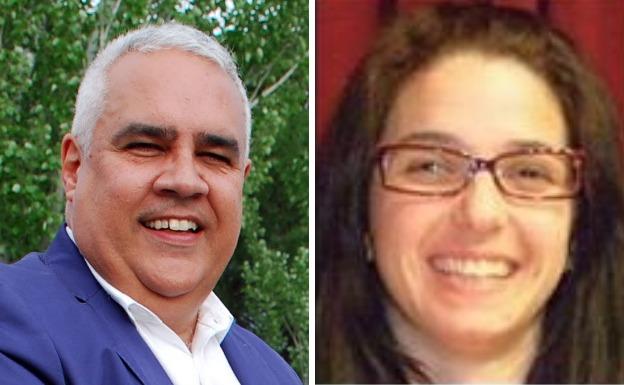 A la izquierda, Carlos Cabrera, alcalde de Aldeacentenera y Sofía Gutiérrez a la derecha./HOY