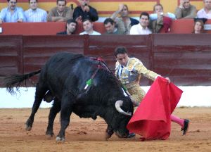 El torero Enrique Ponce trató con suavidad a su enemigo y lo fue somentiendo con maestría. / CASIMIRO MORENO/