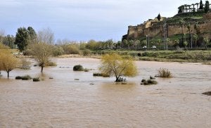 La crecida del Guadiana ha sumergido esta parte del río. :: J.V.A. Xxx. :: XXX/