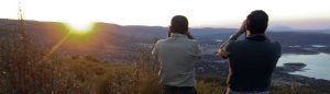 Puesta de sol en Cíjara desde el paraje El Pozillo, en Helechosa de los Montes. :: J. M. ROMERO/
