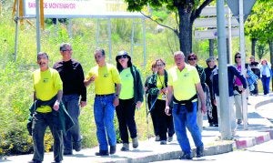 Los senderistas a su paso por la ciudad. :: PALMA/