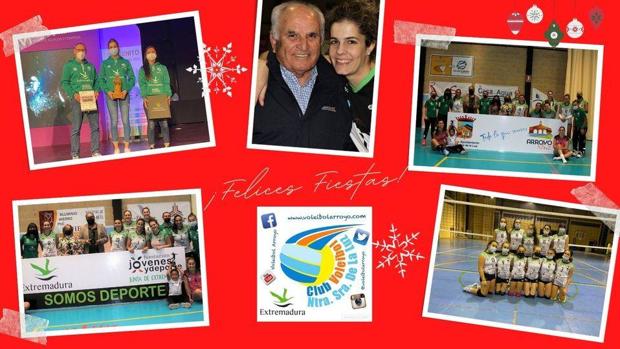 Felicitación de Navidad del club de voleibol de Arroyo de la Luz. 