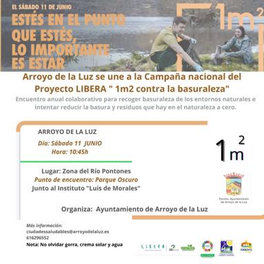 Arroyo de la Luz se une a la campaña '1m2 contra la basuraleza'