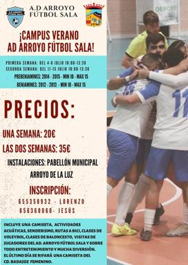 El Arroyo Fútbol Sala organiza un campus de verano