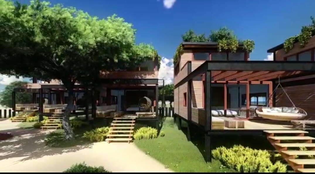 Proyecto del hotel presentado por la empresa para Casar de Cáceres. 