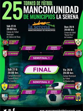 Cartel XXV Trofeo de Fútbol Mancomunidad de La Serena./cedida