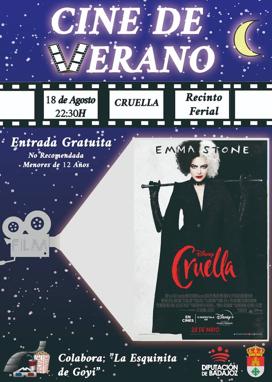 Cartelera Cine de Verano. Cruella 18 agosto 2022.