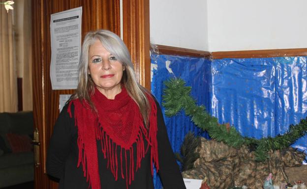 Carmen Martínez en el Hogar de Mayores San Blas