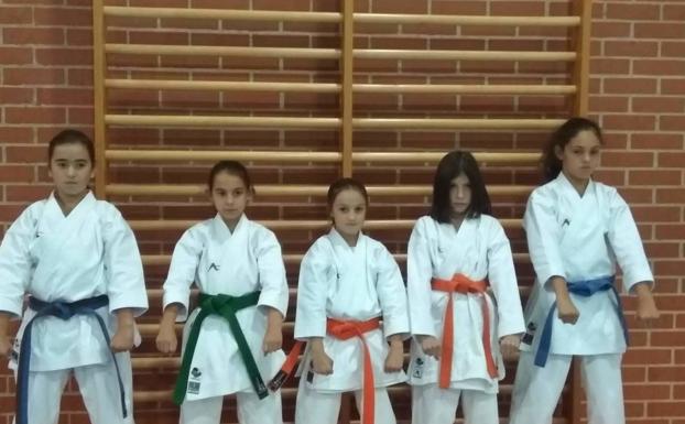 Participantes en la Liga Nacional de Karate