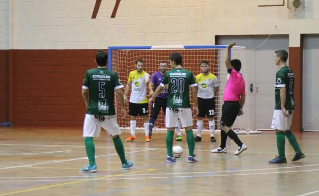 Imagen de un encuentro del Jerez Futsal en su cancha./P.D.