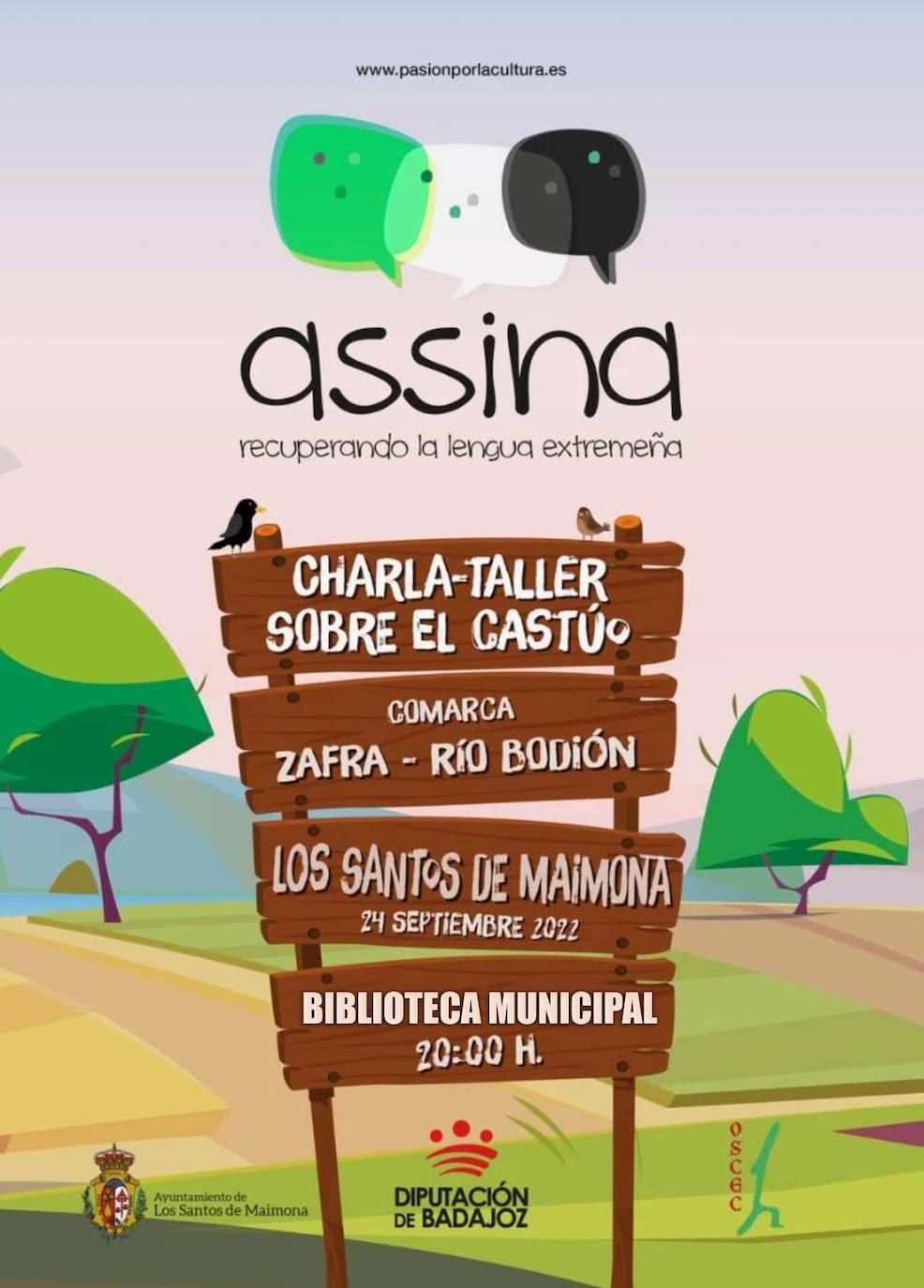 Cartel del programa Assina: recuperando la lengua extremeña'/hoy