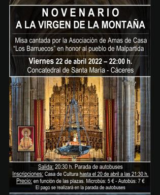 Las Amas de Casa 'Los Barruecos' cantarán la misa en honor al pueblo de Malpartida en la Concatedral de Santa María