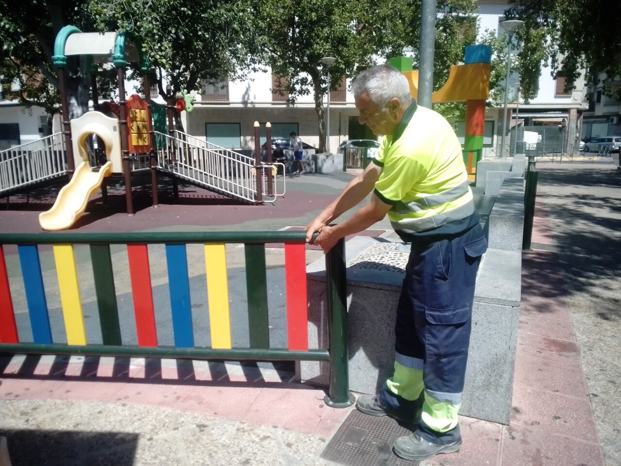 García Toro en el parque de Los Colorines /MAM