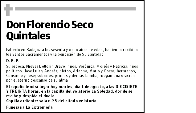 Florencio Seco Quintales