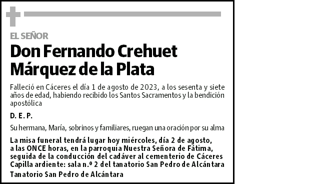 Fernando Crehuet Márquez de la Plata