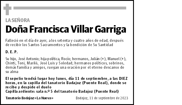 Francisca Villar Garriga