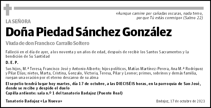 Piedad Sánchez González