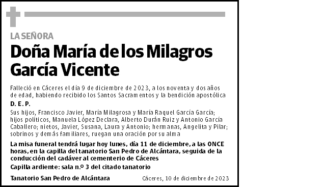 María de los Milagros García Vicente