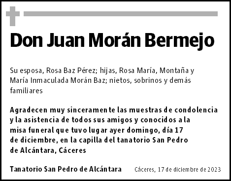 Juan Morán Bermejo