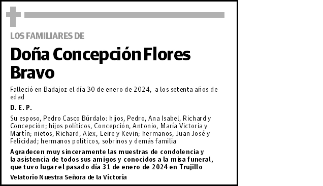Concepción Flores Bravo