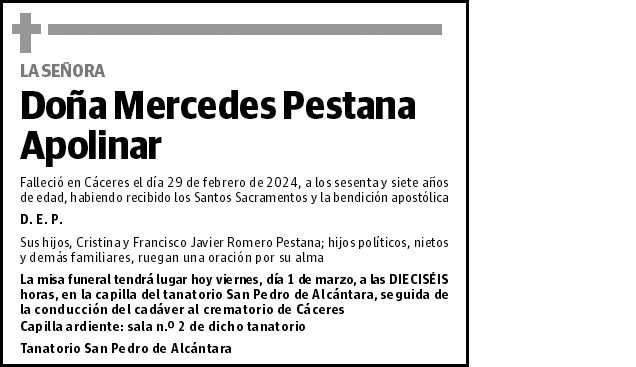 Mercedes Pestana Apolinar