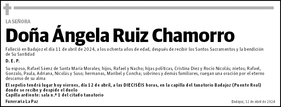 Doña Ángela Ruiz Chamorro