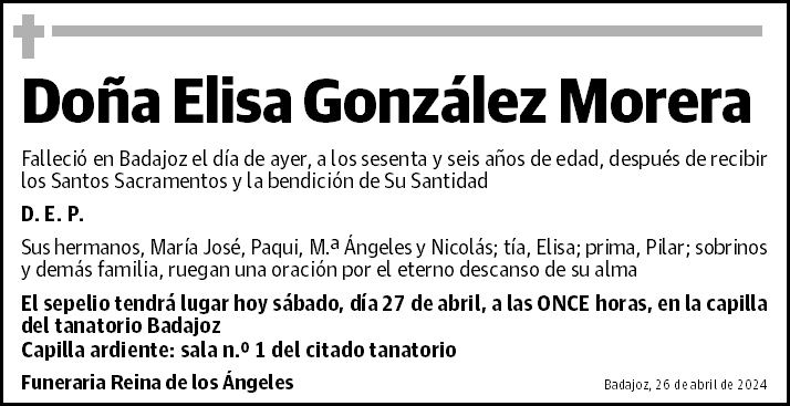 Doña Elisa González Morera