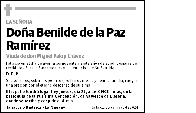 Benilde de la Paz Ramírez