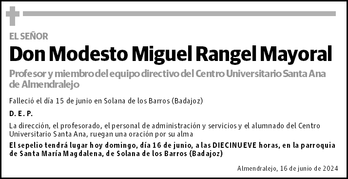 Modesto Miguel Rangel Mayoral