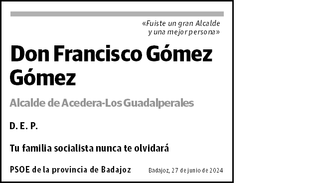 Don Francisco Gómez Gómez