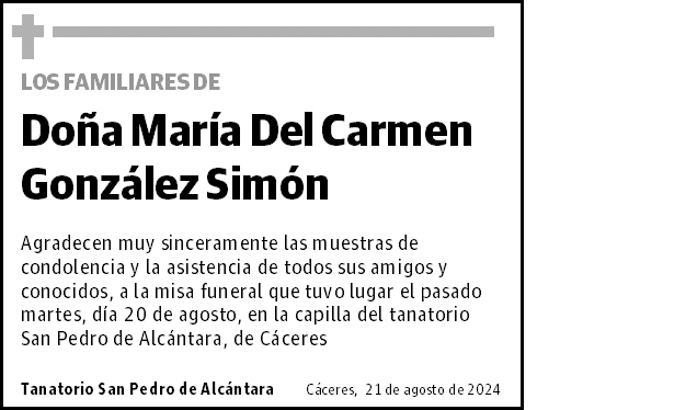 María Del Carmen González Simón