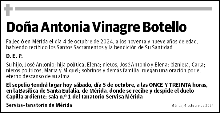 Antonia Vinagre Botello