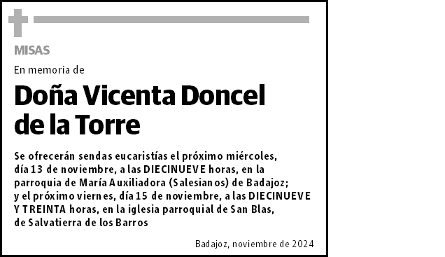 Vicenta Doncel de la Torre