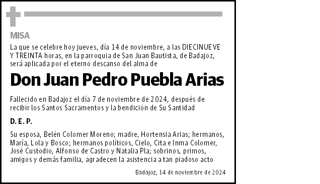 Juan Pedro Puebla Arias