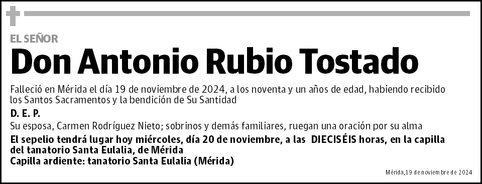 Antonio Rubio Tostado