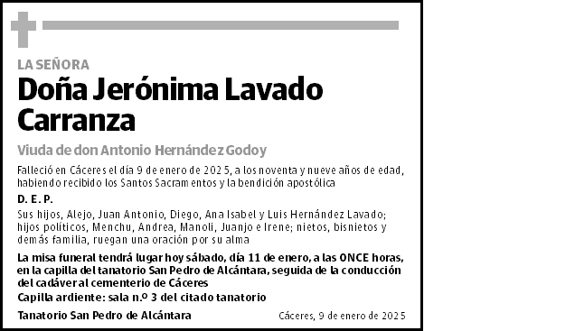 Jerónima Lavado Carranza