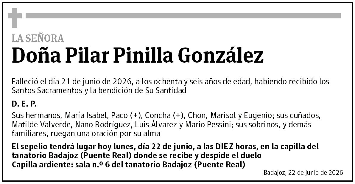 Doña Pilar Pinilla González