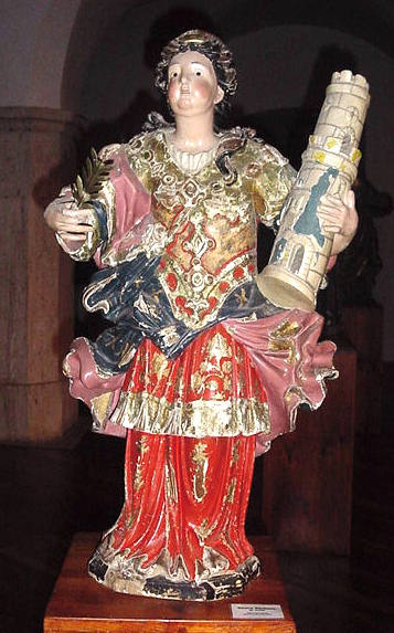 La imagen de Santa Bárbara, pieza del mes de diciembre 2020 en el Museo de Olivenza