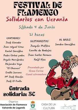 Cartel del Festival de Flamenco del 4 de junio en Valverde de Leganés/Ayto