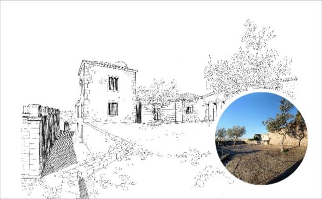 La actual situación de Los Moritos y el planteamiento realizado por los ganadores, con la construcción de un edificio. :: CEDIDA/