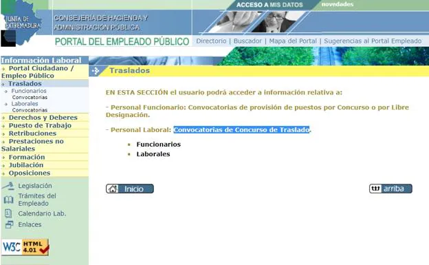 Publicadas las bases del concurso de traslado de personal de la Junta Extremadura | Hoy