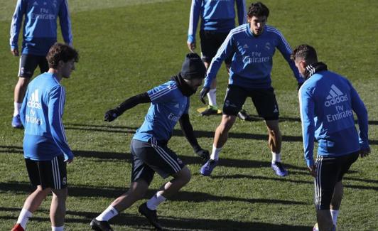 Vallejo, participando en un entrenamiento. /Ballesteros (Efe)