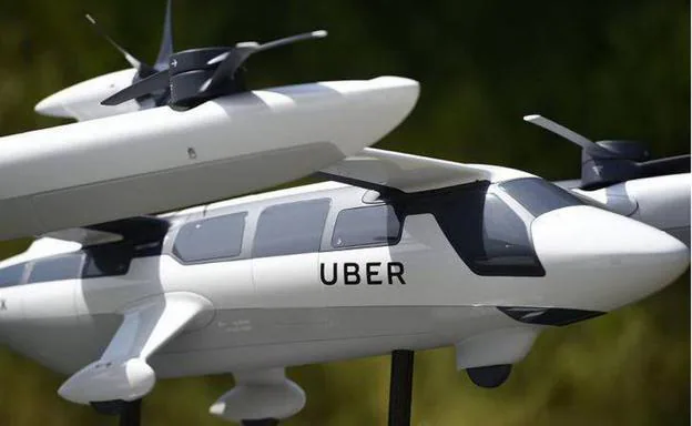 Prototipo de taxi volante eléctrico eVTOL de Uber./AFP