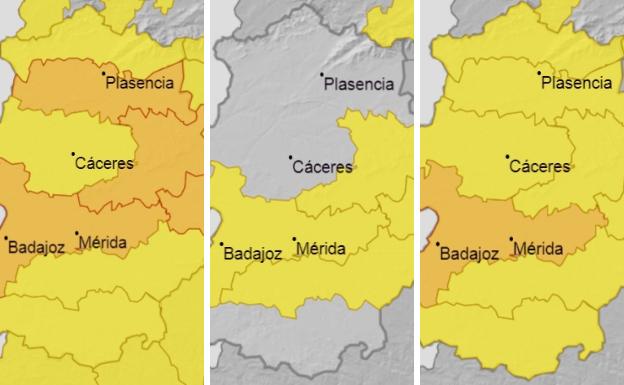 Alertas activas este sábado, domingo y lunes.