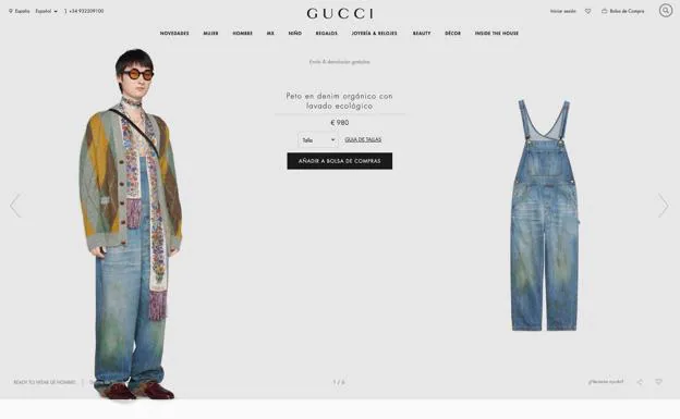 Imagen del peto de Gucci. /