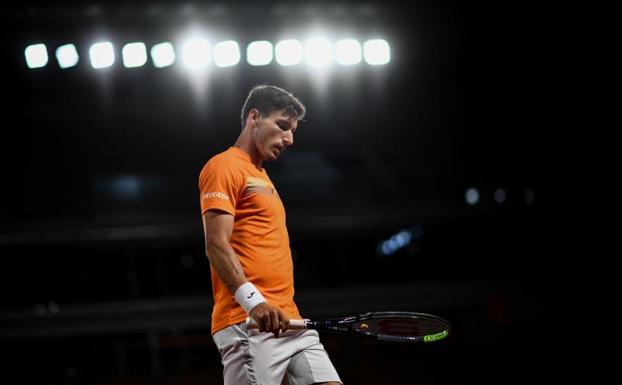 Pablo Carreño, durante su partido ante Altmaier./AFP