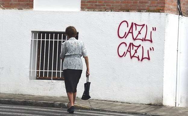 Una de las pintadas visibles por toda la ciudad, esta en el barrio de Miralvalle. /PALMA